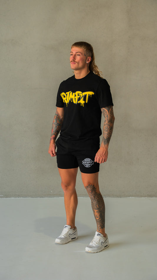 Graffiti Muscle Shirt Black/Yellow